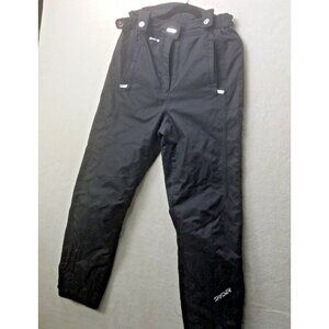 Spyder XTL Ski Pants Women's 10 Black Insulated Lined Snowboarding zippered snap